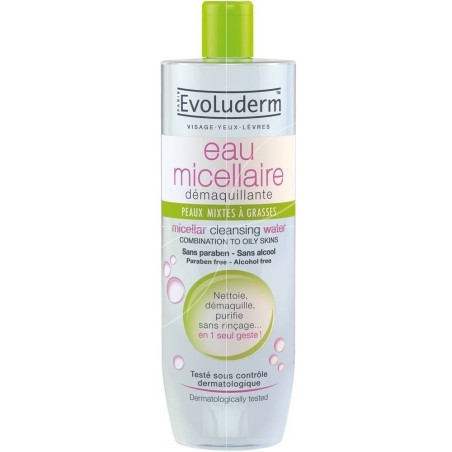 Eau Micellaire evoluderm PEAUX MIXTE 