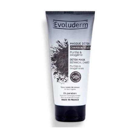 masque détox evoluderm AU CHARBON VÉGÉTAL ACTIF 