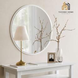 Miroir Mural Rond 60mm Blanc 