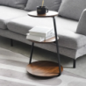 Table d’appoint rond marron 