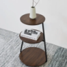 Table d’appoint rond marron 