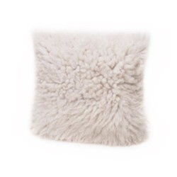 Coussin peau de mouton - 40*40 cm - Blanc cassé 