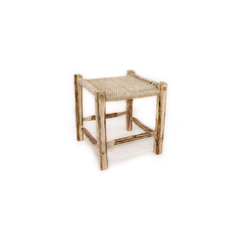 Tabouret Baton Olivier Handmade - 40*40*40 cm - Naturel 