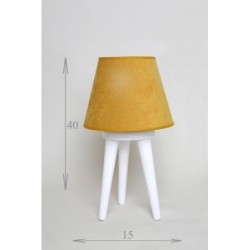 lampadaire scandinave trépied mini blanc en patine dore 