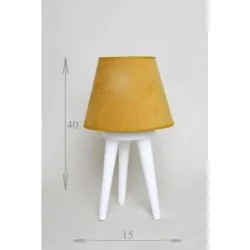 lampadaire scandinave trépied mini blanc en patine dore 