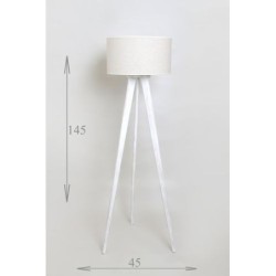 Lampadaire scandinave - Trépied en patine 