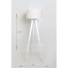 Lampadaire scandinave - Trépied en patine 