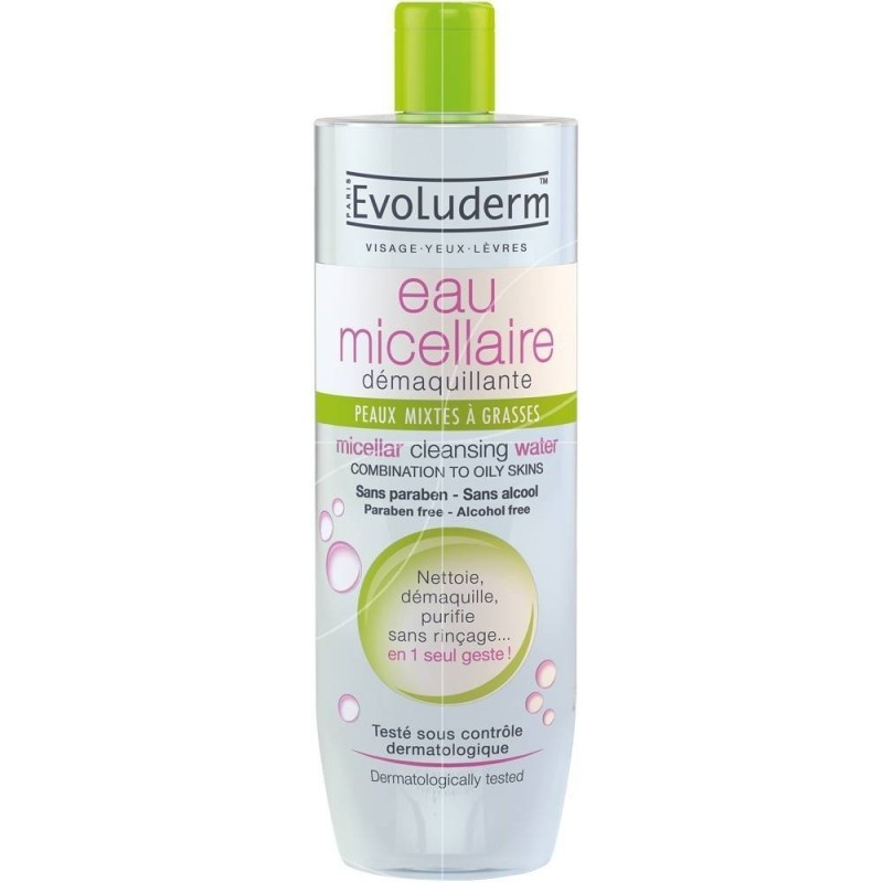 Eau Micellaire evoluderm PEAUX MIXTE 