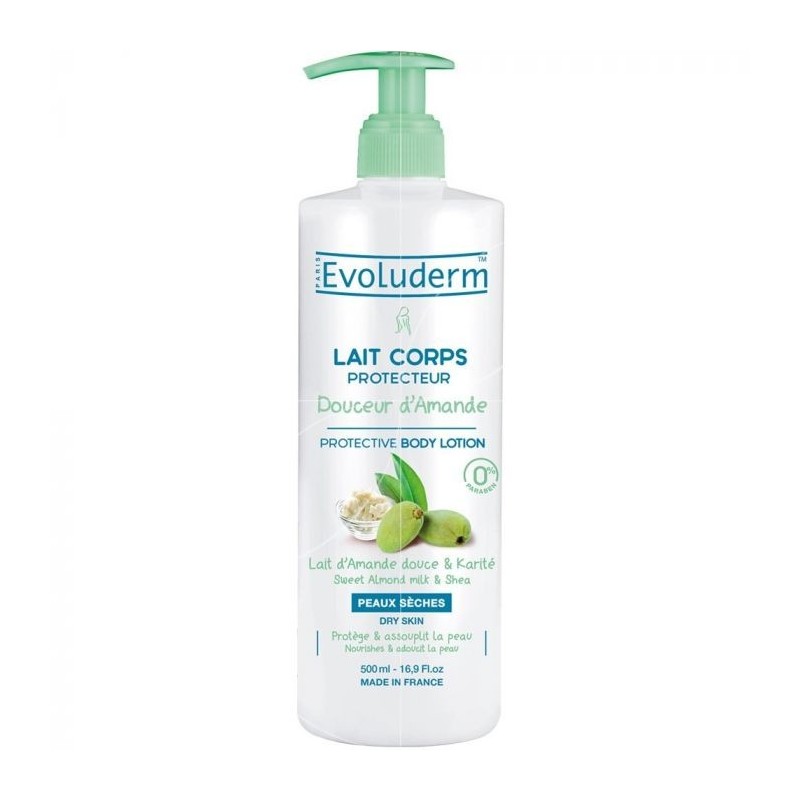 LAIT DE CORPS evoluderm LAIT CORPOREL PROTECTEUR DOUCEUR D\'AMANDE 