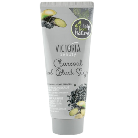 Gommage CHARBON ET SUCRE NOIR  Victoria beauty 