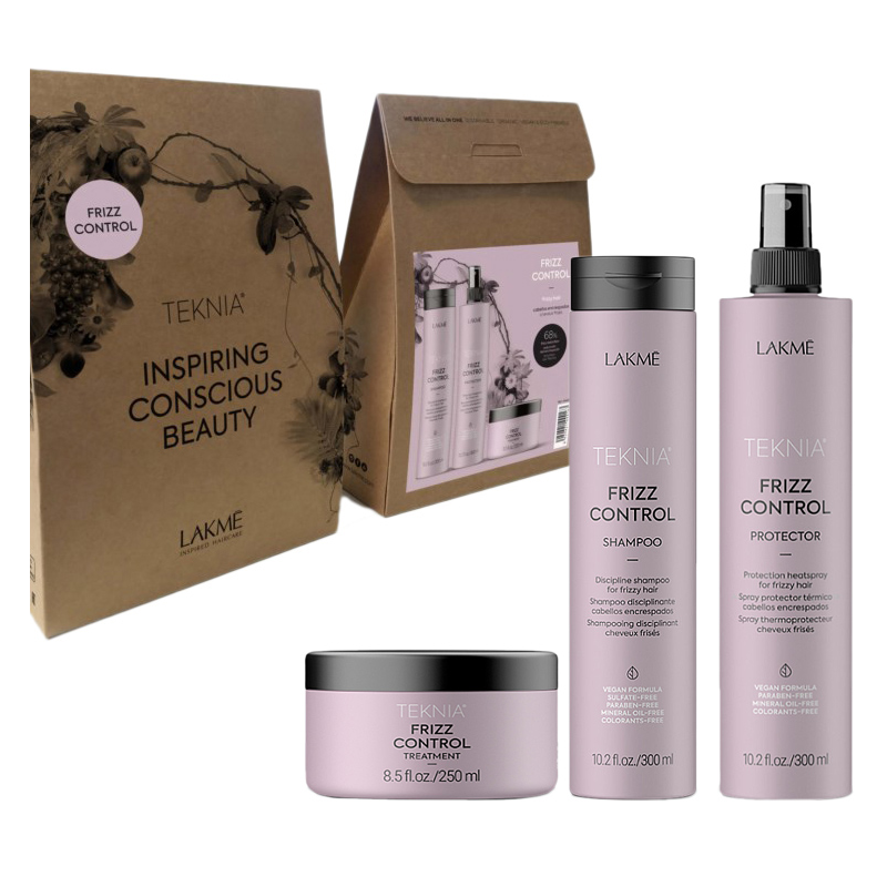 Coffret pour cheveux indisciplinés et bouclés Lakme Teknia Frizz Control 