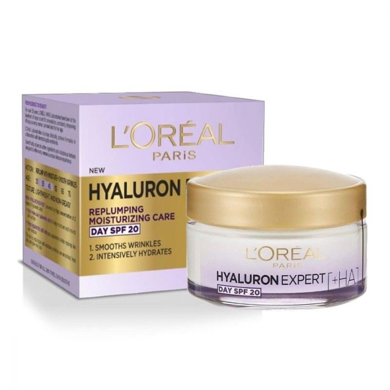 Crème de Jour Hydratante L'Oréal  HYALURON SPF 20 