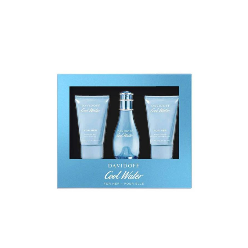 Coffret Eau de Toilette Femme DAVIDOFF COOL WATER WOMAN SET 50 