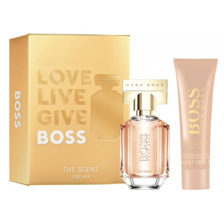 COFFRET EAU DE PARFUM FEMME HUGO BOSS THE SCENT EDP 50ML + LAIT DE CORPS 100ML 