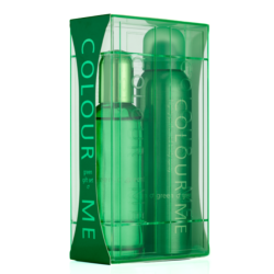 Coffret Colour Me Green Men Eau De Parfum 90Ml + Body Spray 