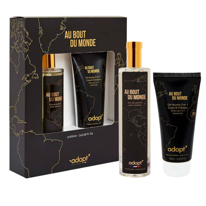 COFFRET EAU DE PARFUM HOMME adopt  AU BOUT DU MONDE 