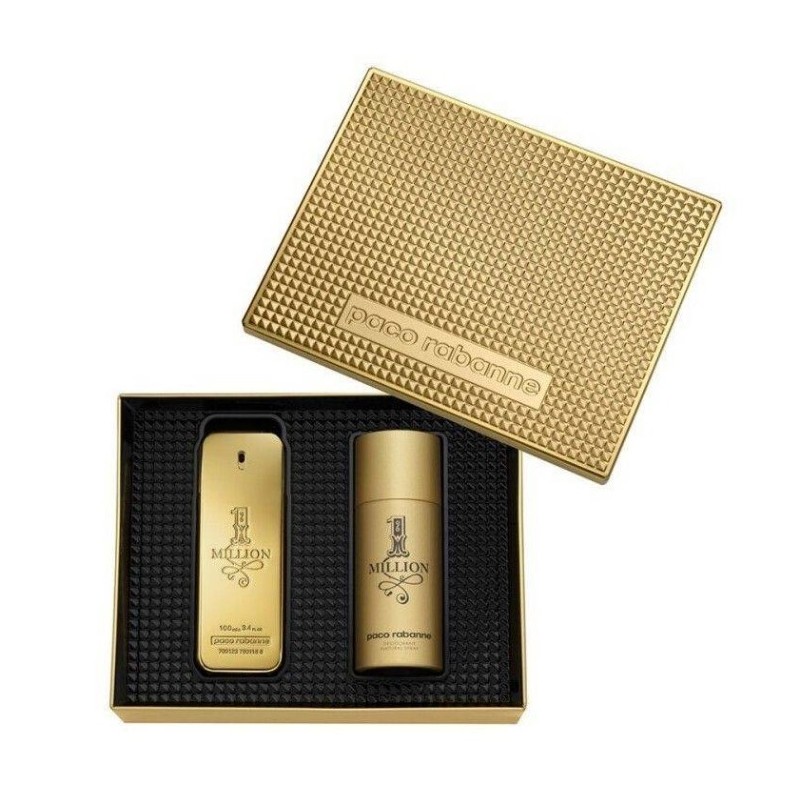 Coffret Eau de Toilette Homme PACO RABANNE  ONE MILLION EAU DE TOILETTE 100ML+ DÉODORANT 150ML 