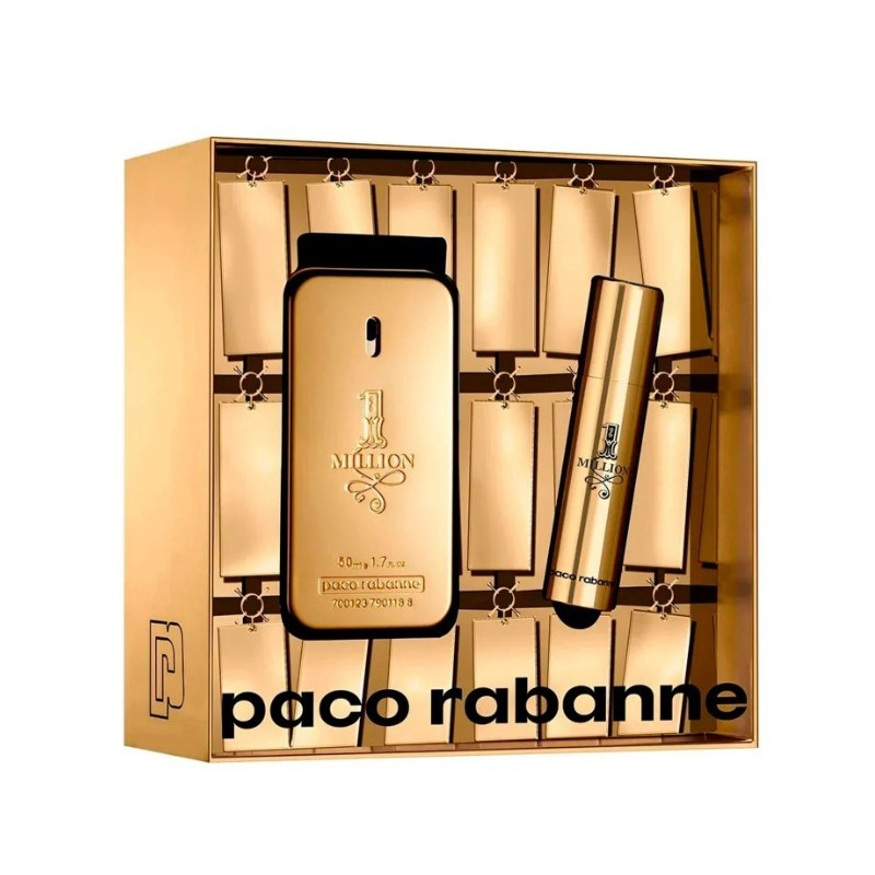 Coffret Eau de Toilette Homme PACO RABANNE  1 MILLION EDT 50 ML + EDT 10 ML 