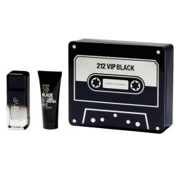 COFFRET EAU DE PARFUM HOMME CAROLINA HERRERA  212 VIP BLACK MEN EDP 100ML 