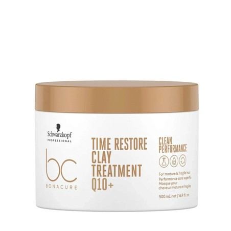 Masque Cheveux Schwarzkopf  BONACURE TIME RESTORE CLAY TREATMENT Q10+ 500ML 