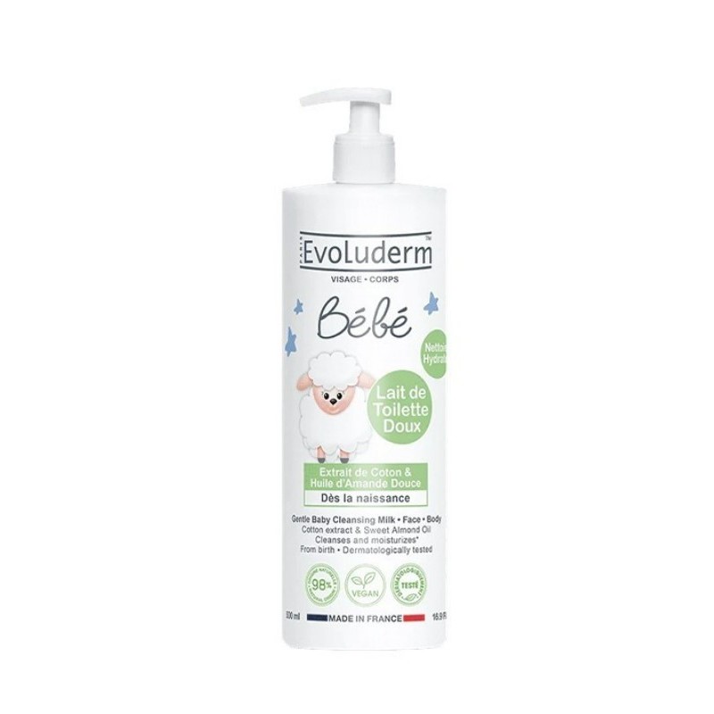 Lait Démaquillant evoluderm  BÉBÉ 500ML 