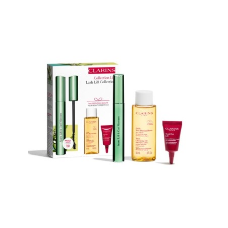 Coffret CLARINS  MASCARA SUPRA LIFT&CURL + HUILE DÉMAQUILLANTE 50 ML 