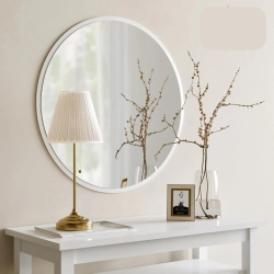 Miroir Mural Rond 60mm Blanc