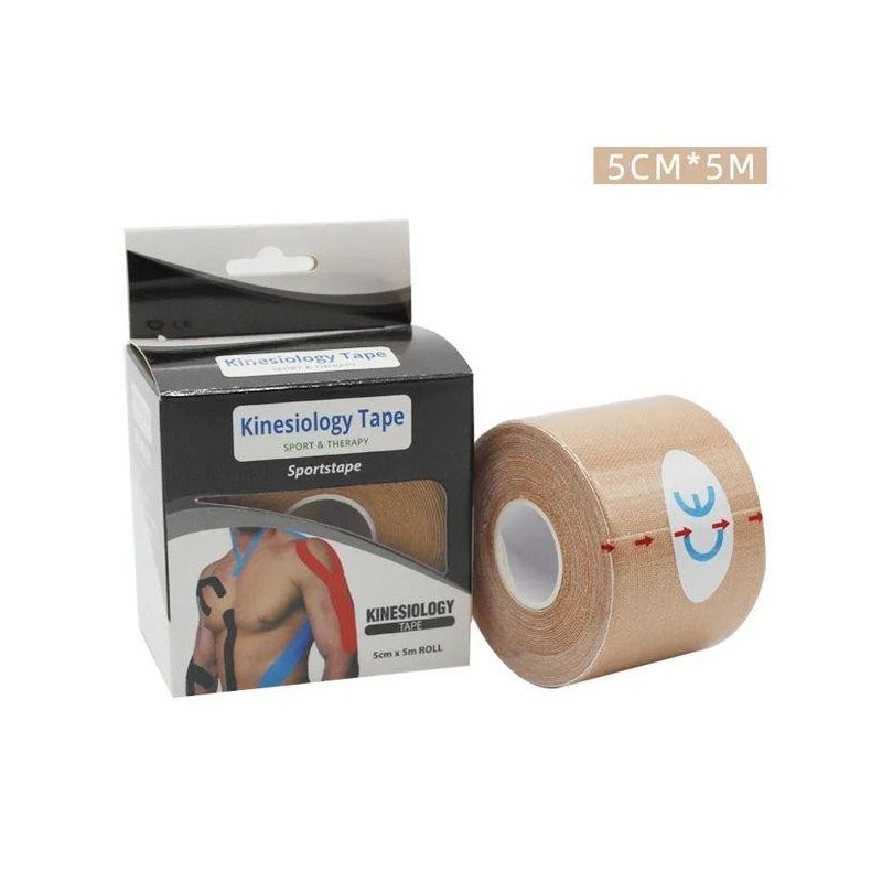 Kinesiology Tape Bande Adhésive Thérapeutique 5 Cm X 5 M marron 