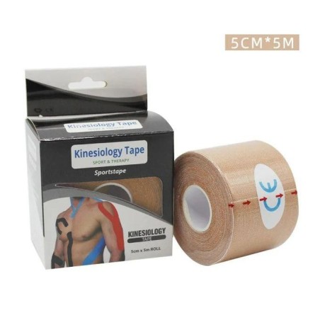 Kinesiology Tape Bande Adhésive Thérapeutique 5 Cm X 5 M marron 