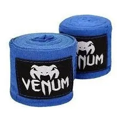 paire de bandages élastiques en coton pour MMA et boxe - 3,5 m bleu 