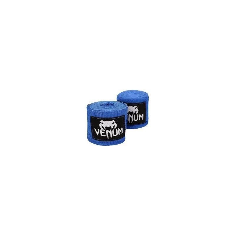 paire de bandages élastiques en coton pour MMA et boxe - 3,5 m bleu 