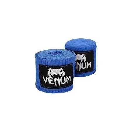 paire de bandages élastiques en coton pour MMA et boxe - 3,5 m bleu 