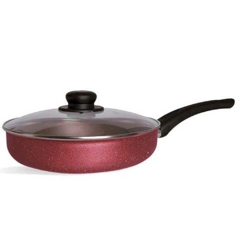 Sauteuse avec couvercle 22cm - GRANITE - RED 