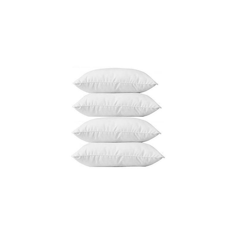 Lot de 4 Oreillers - 65 x 45 cm - Blanc 