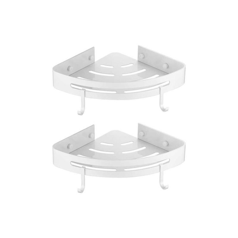 Etagère angle - Pour coin - Blanc - 20 cm 