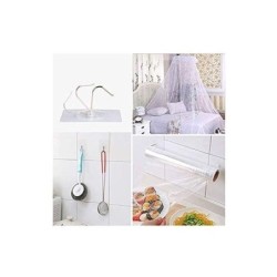 Lot de 12 Crochet Adhésif Transparents Auto-Adhésifs pour Salle de Bain 