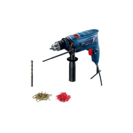 Bosch Perceuse à percussion - Professionnel - 570 W + Meche + Vis + Cheville - 