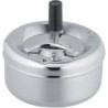 Ashtray Cendrier avec couvercle pousssoir en inox 