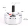 Ashtray Cendrier avec couvercle pousssoir en inox 