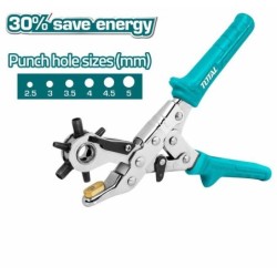 TOTAL Pince de poinçonnage pour ceinture en cuir - perforateur de trou - 250mm 