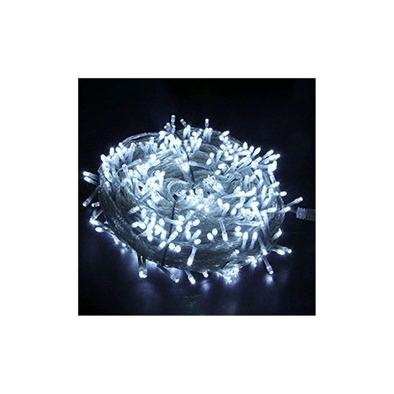 Kit 100 LED Noël - Guirlande de fête lumineuse décoratif - Fil multifonction - 10 m - Blanc 