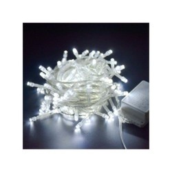 Kit 100 LED Noël - Guirlande de fête lumineuse décoratif - Fil multifonction - 10 m - Blanc 