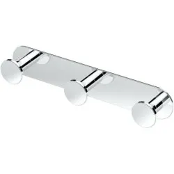 Generic Porte serviette - Porte manteaux - inox 3P - 18cm 