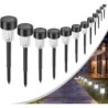 DJO Lot 12 Torches Solaire - Bornes led - Lampe pour éclairage jardin 