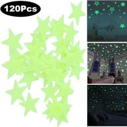 Fluo Etoiles autocollantes lumineuse 120 pcs - Stickers plastic Fluorescent 