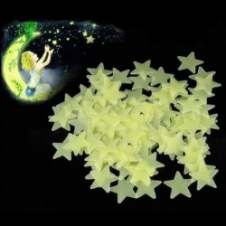 Fluo Etoiles autocollantes lumineuse 120 pcs - Stickers plastic Fluorescent 