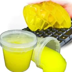 Gel Nettoyant Voiture - Nettoyeur Clavier - 100GR JAUNE 