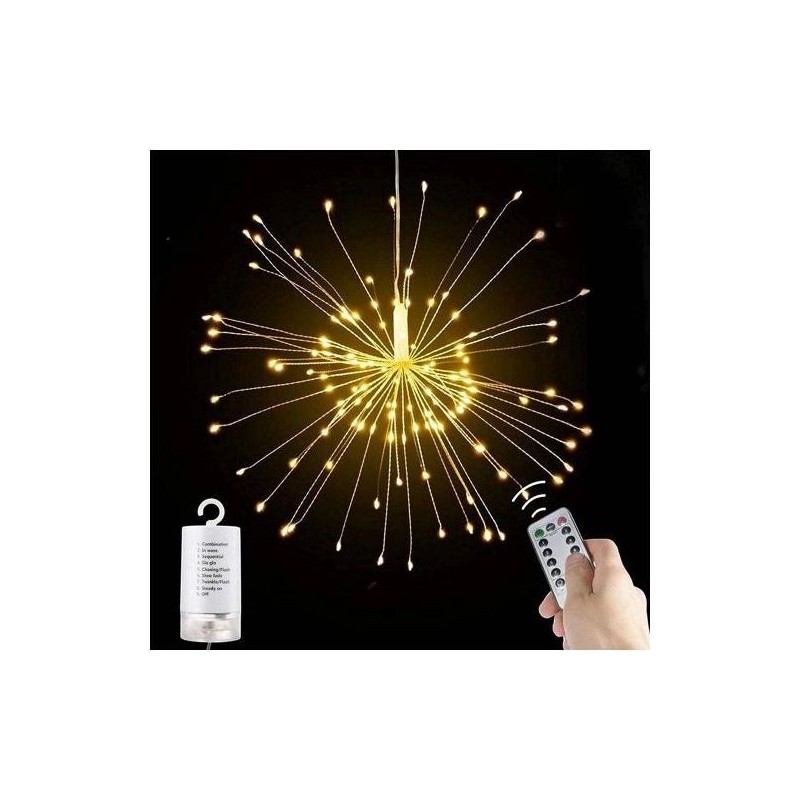 Lampes de feu d'artifice LED en Fil de cuivre avec 8 Modes à  Piles avec télécommande - 