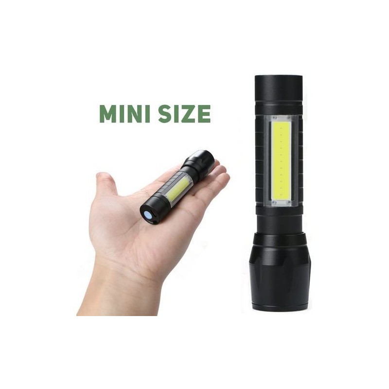 lampe de poche étanche - Mini USB rechargeable Zoomable 