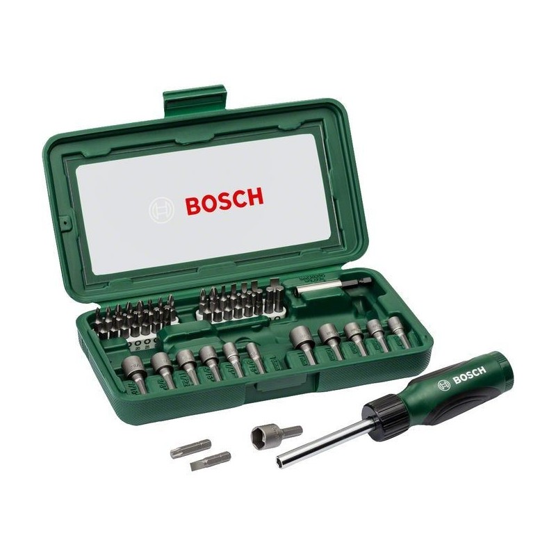 Bosch Coffret de vissage - Clé Douille et Embout - 46 piéces 